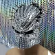 Burning Man Rave Costumes Streampunk Halloween Silver Studded Skull Dust Mask Cosplay Festival Clothes Outfits