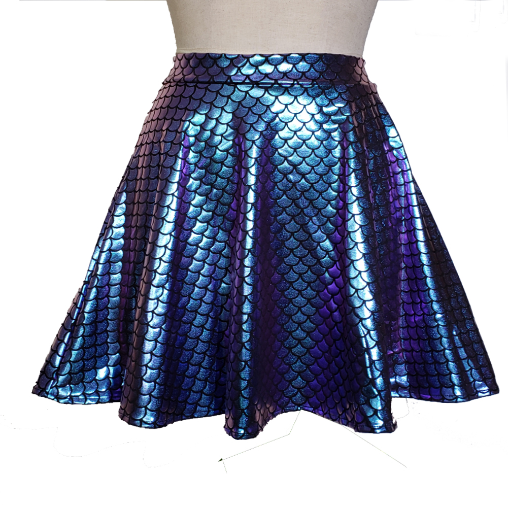 skater skirt iridescent