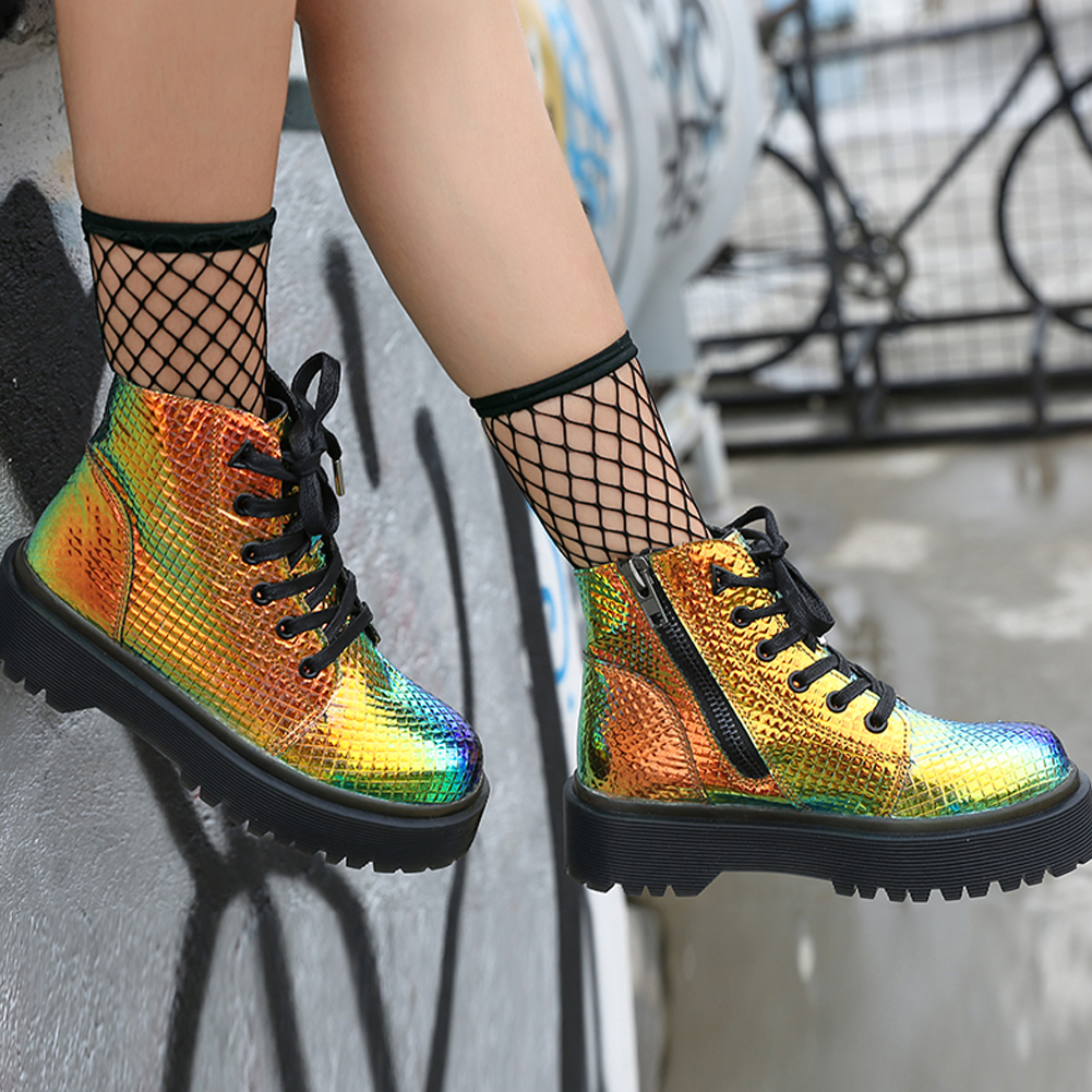 Holographic hotsell combat boots