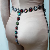 Sexy Summer Sexy Women Colorful Jewelry Rave Shorts Bottoms Outfits Rhinestone Booty Burning Man Wear