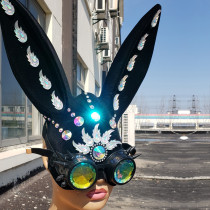 burning man festival goggles bunny mask carnival halloween rabbit mask