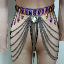 Burning Man Festival Rave EDC Holographic Body Chain  Jewelry Skirt Bottoms