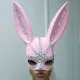 Holographic Burning Man pink  Bunny Couture Mask Gogo Dancer Costume Festival Rave Outfits Gear Halloween Masquerade