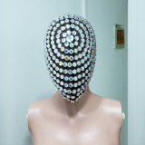 Pearl Full face Couture mask, face accessories,Head Piece face, rave mask,burning man mask