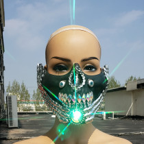 DJ Mask,Burning Man Rave Costumes ,Streampunk Mask,Halloween Studded Mask, Cosplay Festival Clothes Outfits