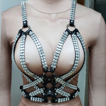 studded Leather Body Harness,fetish Wear,festival Wear,Chest Harness,Burning Man Outfits,bdsm harness,gothic harness