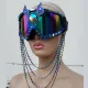 Studded Disco Goggles,goggles Mask,Chain Goggles, Music Festival Gear Burning Man Headpiece ,Cosplay Halloween Costumes 