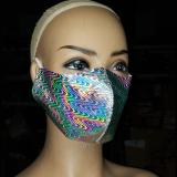 Holographic Rainbow Wave Dust Mask,Mouth Mask,Halloween Costume,Festival Mask, Burning Man Mask, Rave Mask,Holographic Mask