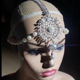 Pearl Chain Headpiece / Bridal Pearl Headpiece / Gatsby Headpiece /Chain headpiece/Burning Man Headpiece/Cosplay Halloween Costumes 