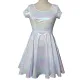 White Rainbow Holographic Skater Dress Women Music Festival Rave Dress Clothes Outfits Vintage Boho Dresses Cute Dress