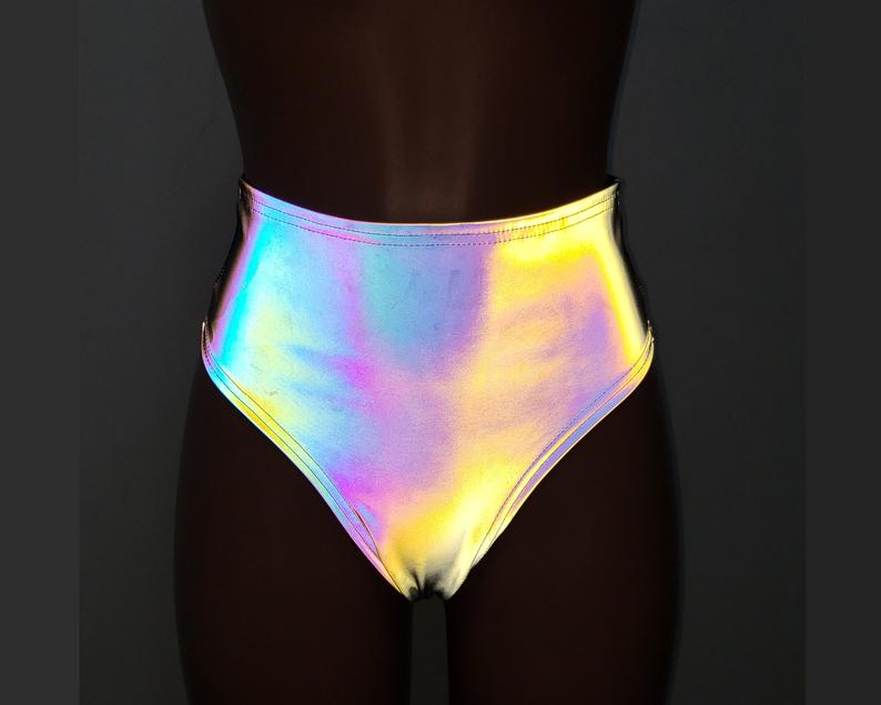 Reflective hot sale booty shorts