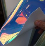 Iridescent holographic PU mirror leather fabric material for handbag,DIY,body harness,appearl,costume