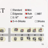 New 10 kits Dental orthodontic mental bracket brace mini roth slot 022 345 hooks