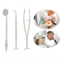 20 Kits Dental Disposable Instruments 3pc/set mirror & probe & cotton plier