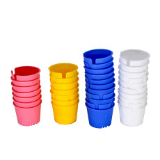 100 PCS Dental Disposable plastic dappen dish Acrylic Prophy Four Colors