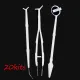 20 Kits Dental Disposable Instruments 3pc/set mirror & probe & cotton plier