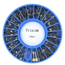 1kit Dental endodontic Assorted Pure Titanium Screw Post 240pcs/box