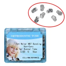 Dental 200pcs/box orthodontic MBT bonding non-convertible single buccal tube 1G