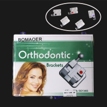 Dental Orthodontic 0.022 sapphire MBT brackets 345 with hooks 20pcs/pack