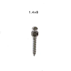 Dental Self Drilling Micro Implants Screw Thread Titanium Alloy 1.4*8mm