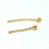 One pack Dental orthodontic Button Chain Gold round 2pcs/pack