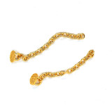 One pack Dental orthodontic Button Chain Gold round 2pcs/pack