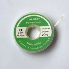 Dental orthodontic elastic chain power chain clear color 2.28m open type