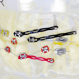 Dental plastic teeth study model with elastic bands bracket and elastic chain