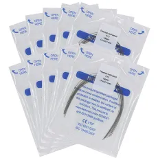 20 PACKS Dental orthodontic thermal activated round niti arch wires Ovoid Form