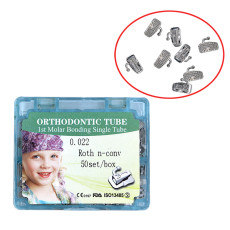 50 set/box Dental orthodontic 1st molar bonding single buccal tube 0.022 roth 2G
