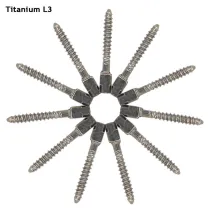 30pcs Dental endodontic material bulk sale pure TITANIUM SCREW POST size L3