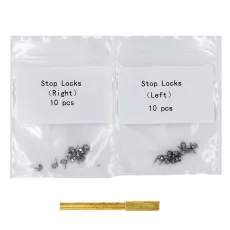 Dental orthodontic removable crimpable hook stop locks left + right with tool