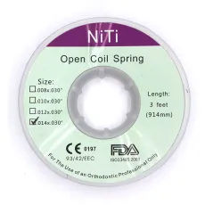 CE FAD Dental orthodontic 914mm niti open coil spring size 0.014x0.03 3feet