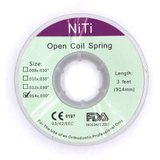 CE FAD Dental orthodontic 914mm niti open coil spring size 0.014x0.03 3feet