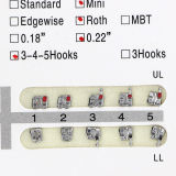 50 cases Dental orthodontic mental bracket brace mini roth slot 022 345 hooks CE