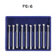 10 FG6 bur Dental Tungsten steel bur carbide F high speed handpiece Midwest type