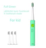 LANSUNG Ultrasonic Rechargeable Electric Toothbrush USB Charge 4 replacement hea