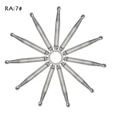 10 PCS Dental bur Latch Carbide Burs RA7 for Low Speed Handpieces