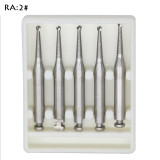 10 PCS Dental bur Latch Carbide Burs RA2 for Low Speed Handpieces