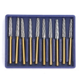 10 PCS FG7206 Dental bur 12 BLADE TRIMMING & FINISHING CARBIDE