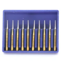 10 PCS Dental bur 12 BLADE TRIMMING & FINISHING CARBIDE Bur FG7214