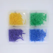 400PCS/SET Dental Plastic Poly-Wedges with Holes 4 COLORS CE FDA