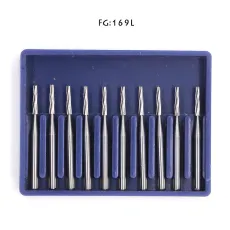 10 pcs Dental bur Carbide Burs FG169 Friction Grip F high speed handpiece