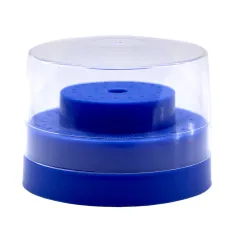 Hot! Dental bur holder with 60 pcs holes Blue round size dental instrument