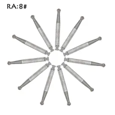 10 PCS Dental bur Latch Carbide Burs RA8 for Low Speed Handpieces
