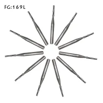 10 pcs Dental bur Carbide Burs FG169 Friction Grip F high speed handpiece