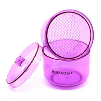 1pc Dental plastic Disinfection box Soak Disinfection Cup Red color