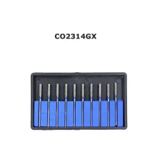 10PCS Tungsten Steel carbide burs Dental Lab Equipment C02314GX For 2.35mm motor