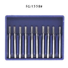 10PCS/PK Dental Bur Metal Cutting Carbide FG Shank FG1558