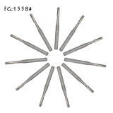 10PCS/PK Dental Bur Metal Cutting Carbide FG Shank FG1558